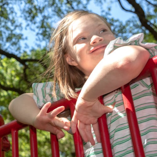 Young girl on a playground